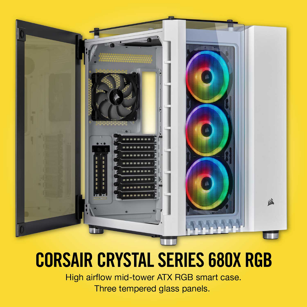 Case Corsair  680X RGB TG (Mid Tower/Màu Trắng) giới thiệu